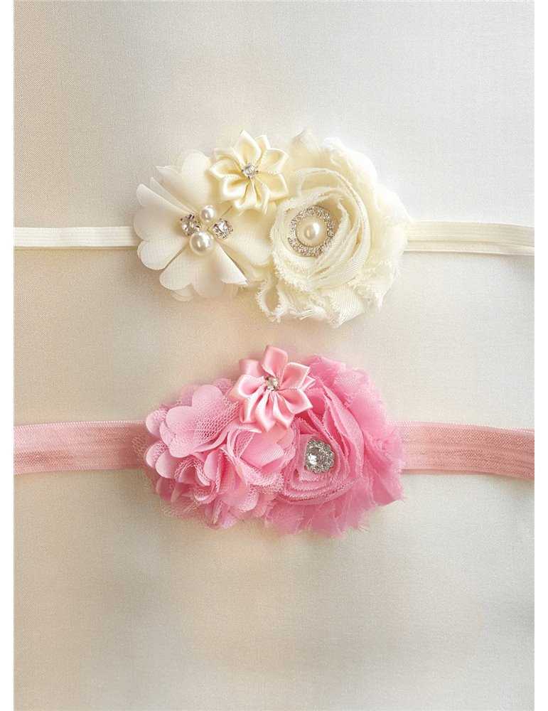 Dopklänning med handgjord rosa ros