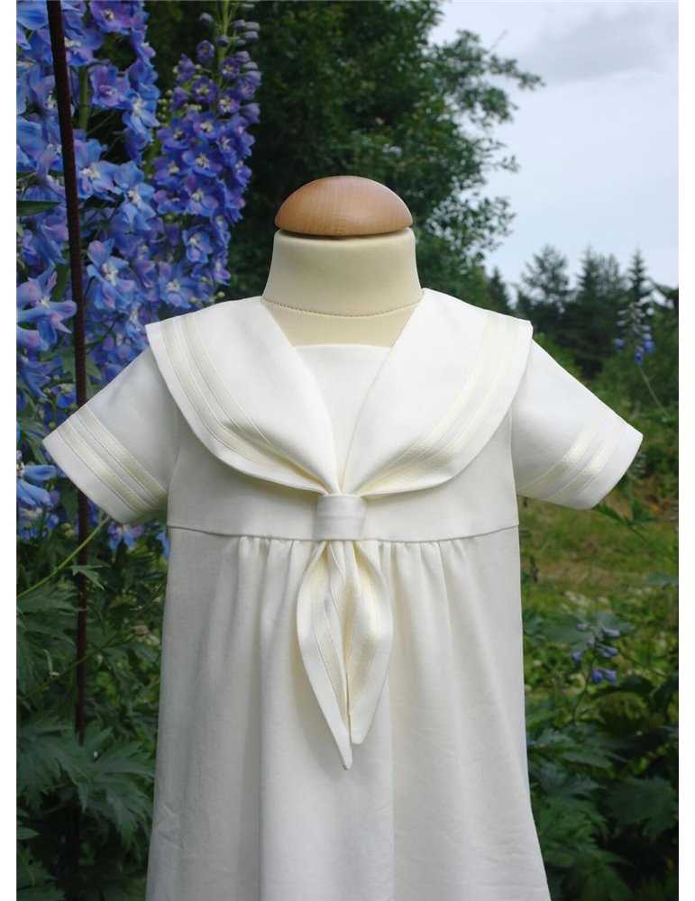 christening gown in off white lace