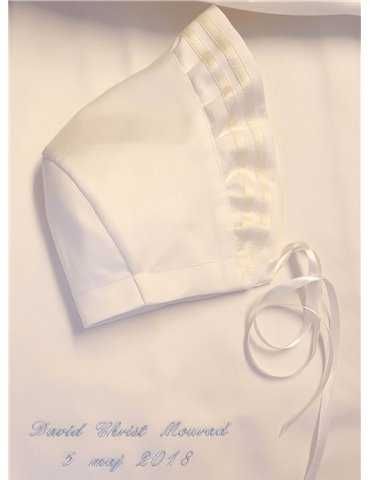 White Baptism gown with luxurious baptismal bow