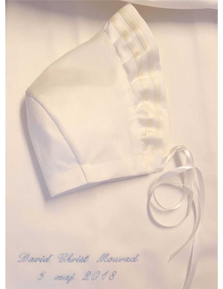 White Baptism gown with luxurious baptismal bow
