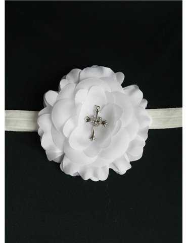 baptism child with a bonnet and sailor's dress
