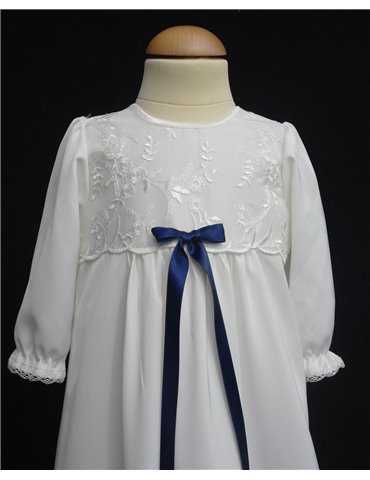 white Swedish baptism clothes in close-up