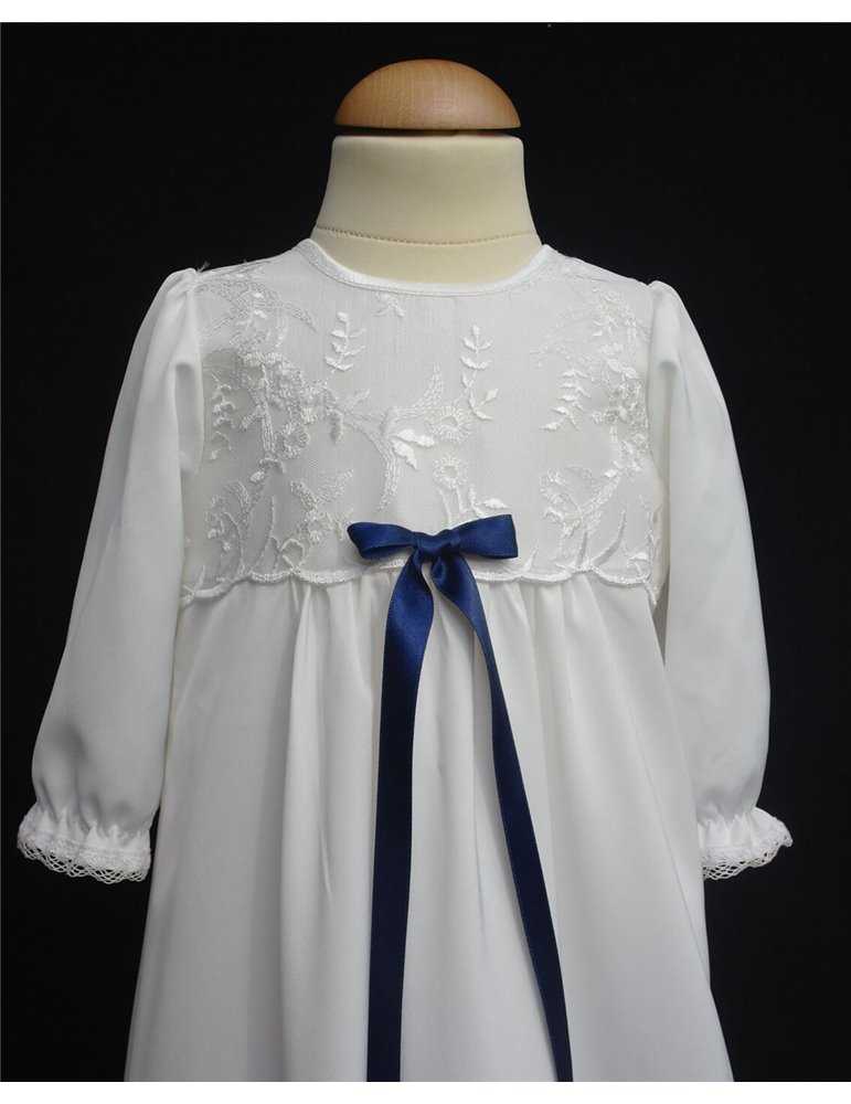 white Swedish baptism clothes in close-up