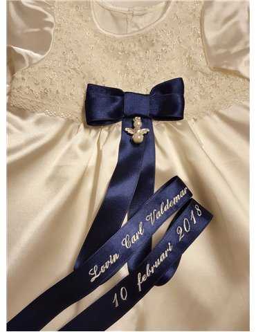 long beautiful linen baptism gown