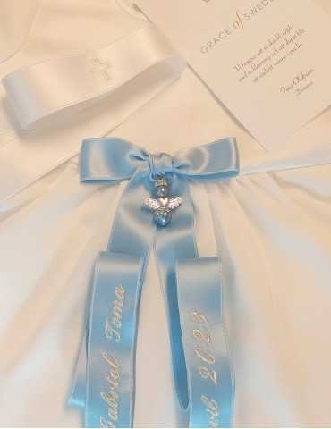 White diadem with bow and...