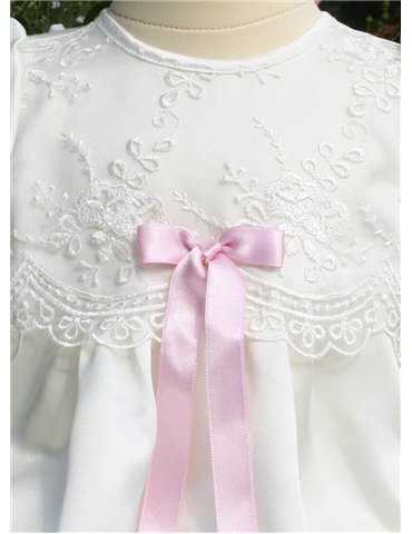Dophätta i off white satin från grace of sweden 