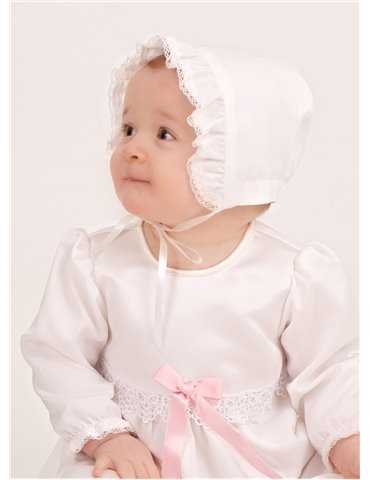Baptism gown with short sleeve