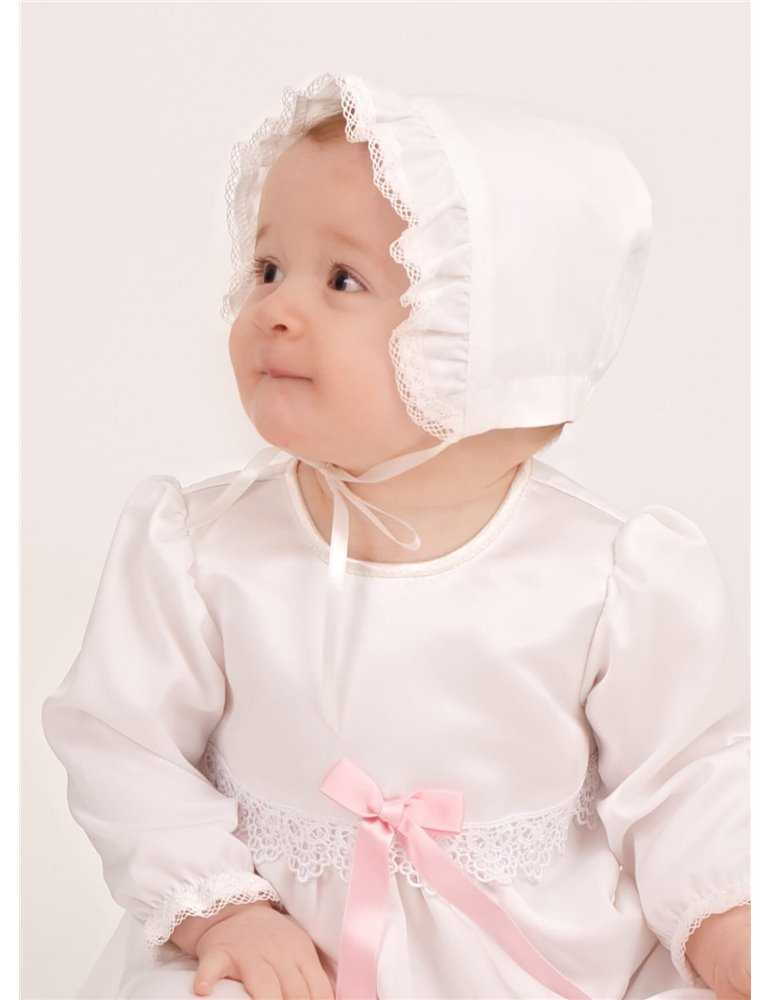 Baptism gown with short sleeve