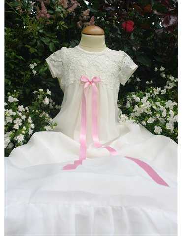 baptismal dress in full image with long sleeves