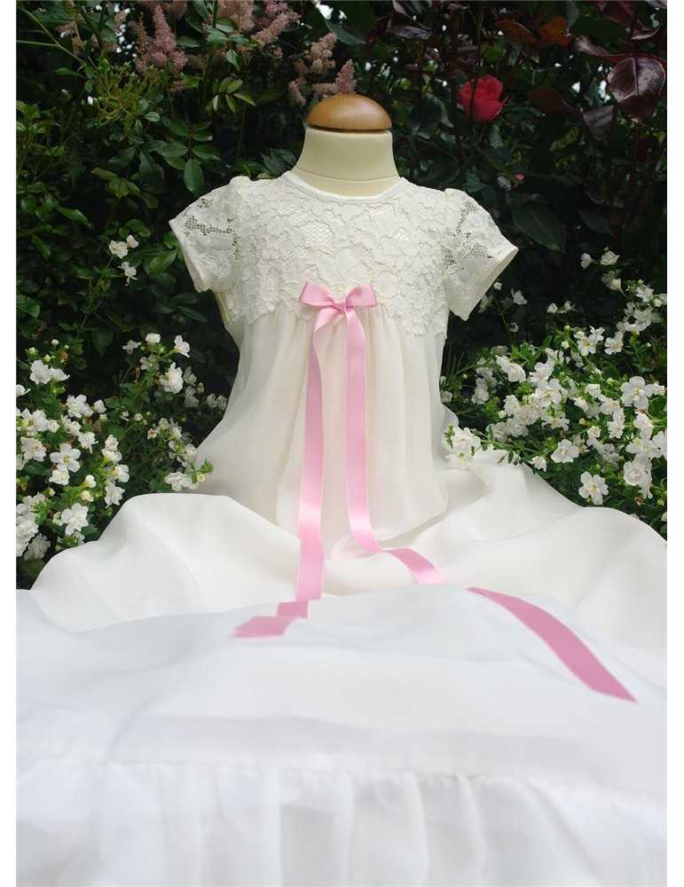 baptismal dress in full image with long sleeves